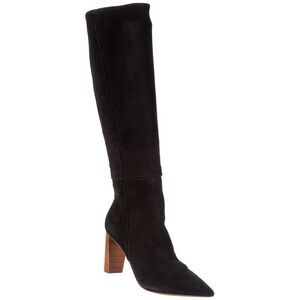 Alexandre Birman Elisa 85 Suede Knee-High Boot, Black